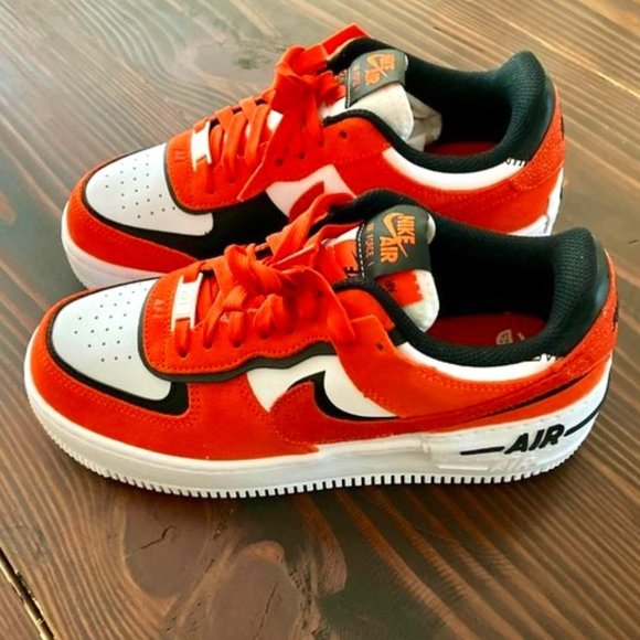 Nike Shoes - Nike AF1 Shadow Rush Orange White Women’s Athletic Shoes sz 7.5 NWOT